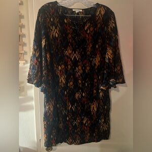 2 for $5, Beach Lunch Lounge Blue, Red, Orange Mini Dress W/ lace up neck detail